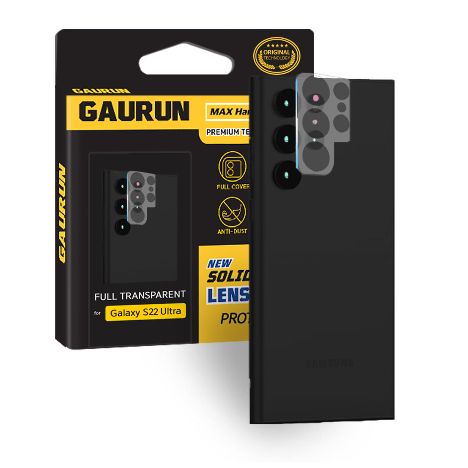 가우런 갤럭시 S22 울트라  카메라 렌즈 강화유리 보호필름 1매 (클리어)	P0000FSQ