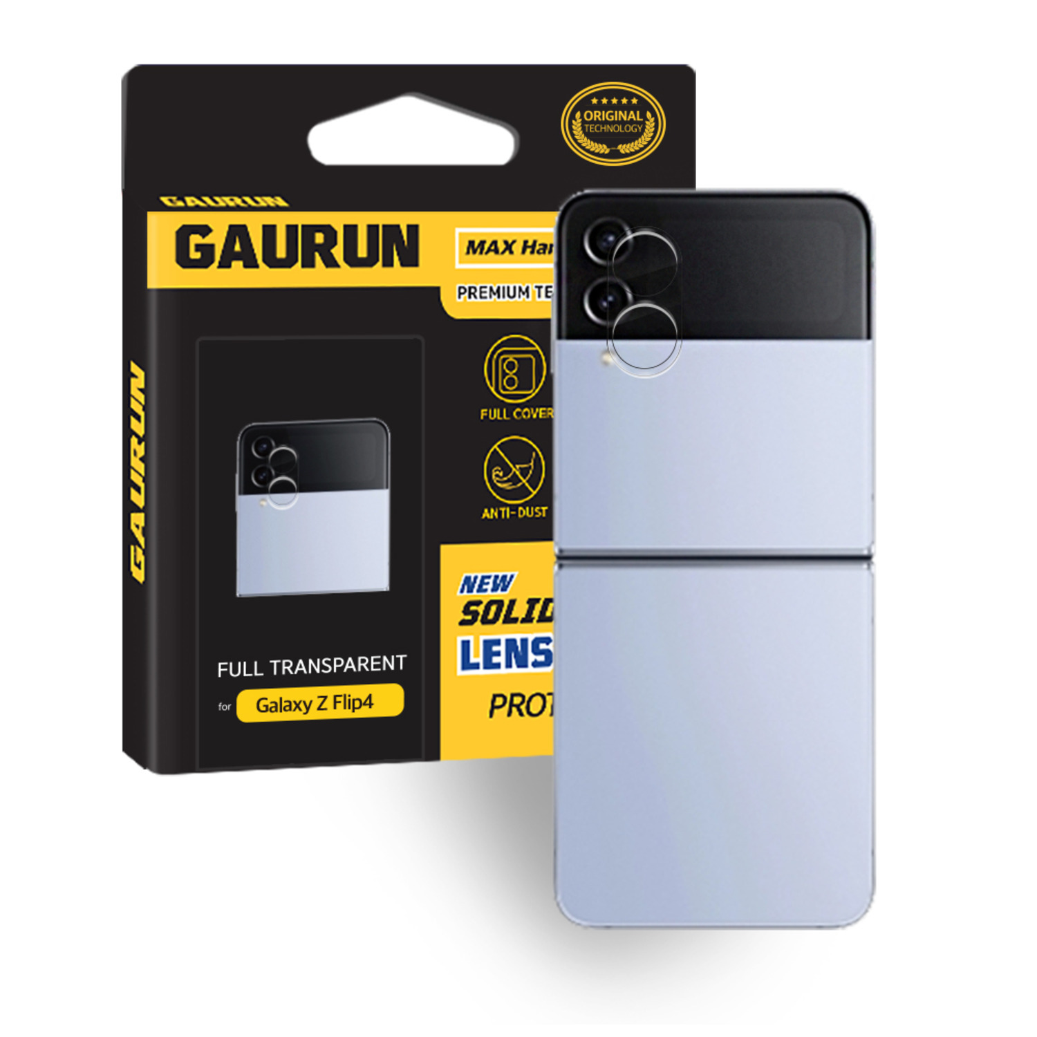 갤럭시 Z플립4용 풀커버 카메라 렌즈 보호 강화유리필름(클리어) P0000GWW
