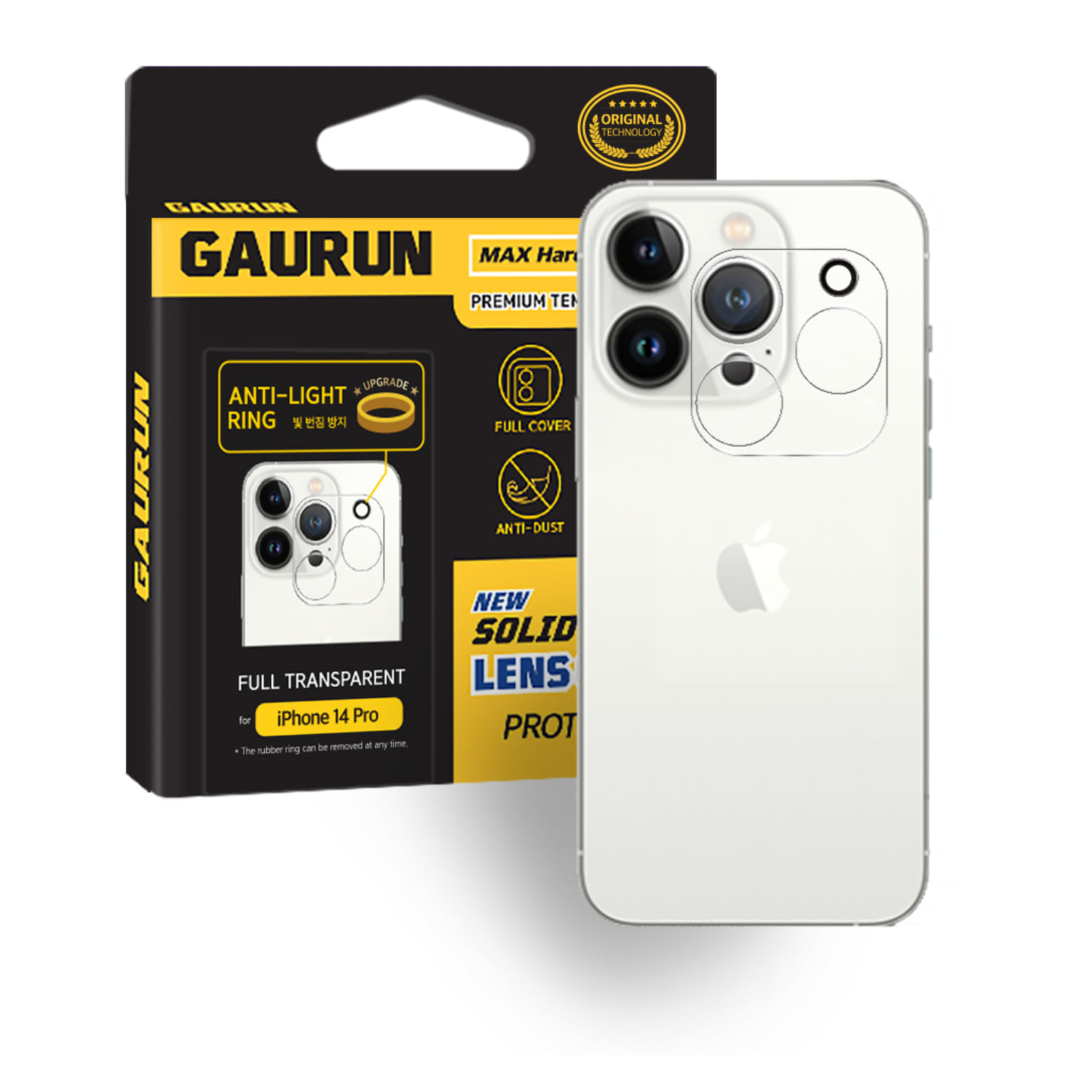 아이폰14 프로 카메라 렌즈 풀커버 강화유리 필름 1매- 안티라이트링 고급형 P0000GYP