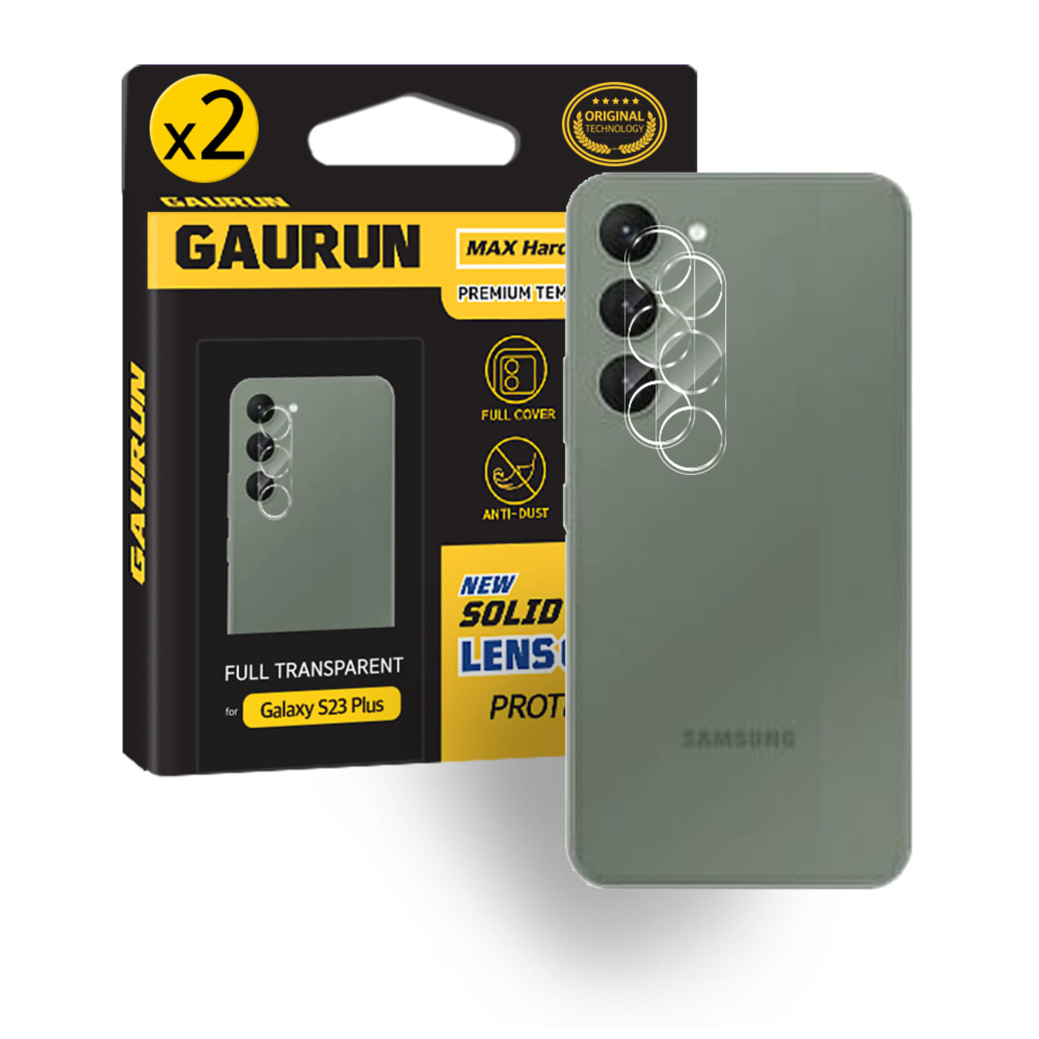 갤럭시 S23플러스 카메라 렌즈 강화유리 보호필름 2매(클리어) P0000HIN